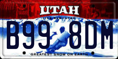UT license plate B998DM
