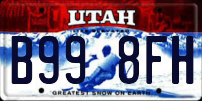 UT license plate B998FH