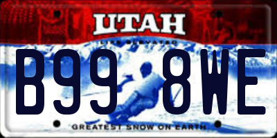 UT license plate B998WE