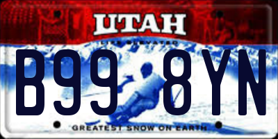 UT license plate B998YN