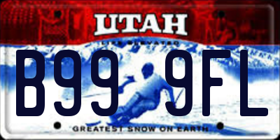 UT license plate B999FL