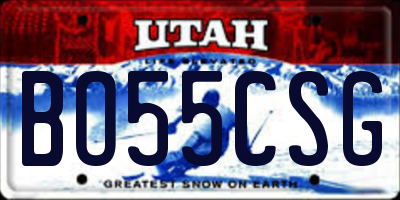 UT license plate BO55CSG
