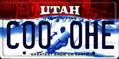 UT license plate C000HE