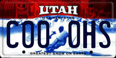 UT license plate C000HS