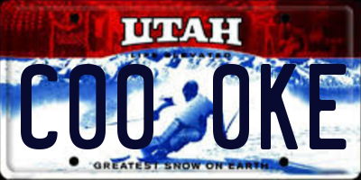UT license plate C000KE