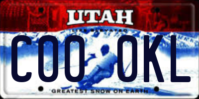 UT license plate C000KL