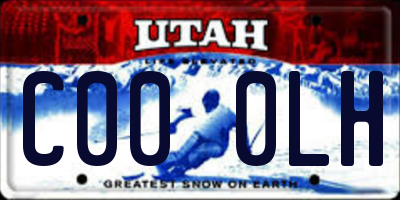 UT license plate C000LH