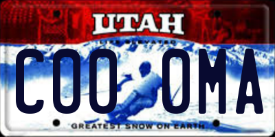 UT license plate C000MA