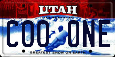 UT license plate C000NE
