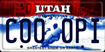 UT license plate C000PI