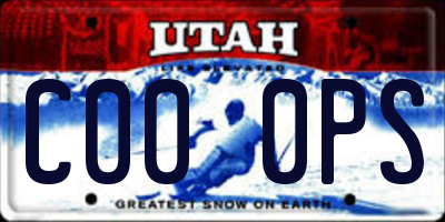 UT license plate C000PS
