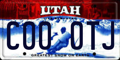 UT license plate C000TJ
