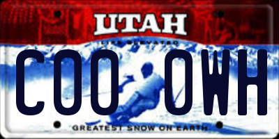 UT license plate C000WH