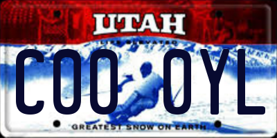 UT license plate C000YL