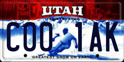 UT license plate C001AK