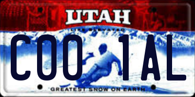 UT license plate C001AL
