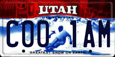 UT license plate C001AM