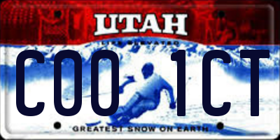 UT license plate C001CT