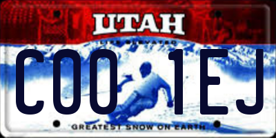 UT license plate C001EJ