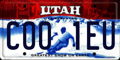 UT license plate C001EU
