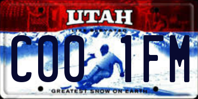 UT license plate C001FM