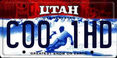 UT license plate C001HD