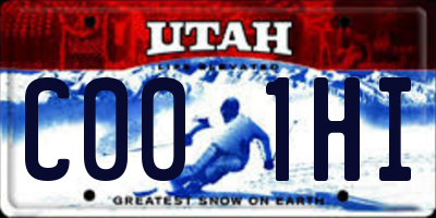 UT license plate C001HI