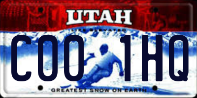 UT license plate C001HQ