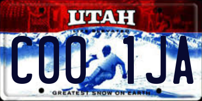 UT license plate C001JA