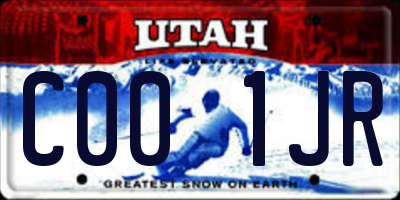 UT license plate C001JR