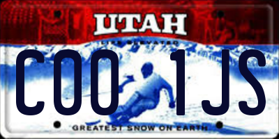 UT license plate C001JS