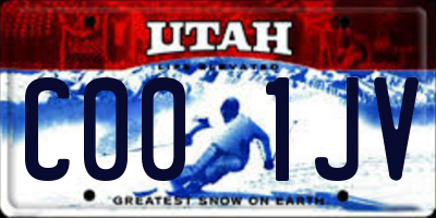 UT license plate C001JV