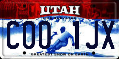 UT license plate C001JX