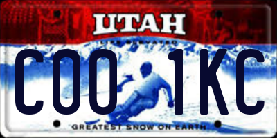 UT license plate C001KC