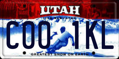 UT license plate C001KL