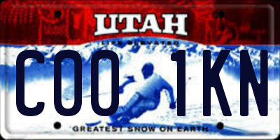 UT license plate C001KN