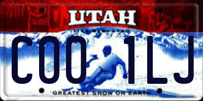 UT license plate C001LJ