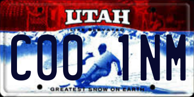 UT license plate C001NM