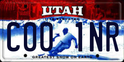 UT license plate C001NR