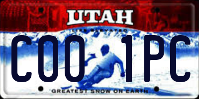 UT license plate C001PC