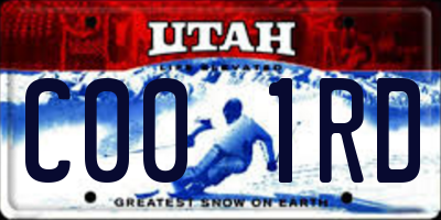 UT license plate C001RD