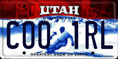 UT license plate C001RL
