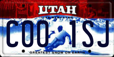 UT license plate C001SJ
