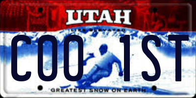UT license plate C001ST