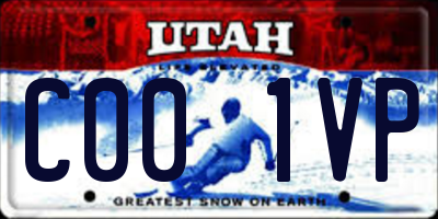 UT license plate C001VP