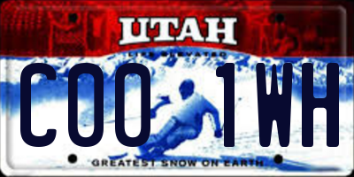 UT license plate C001WH