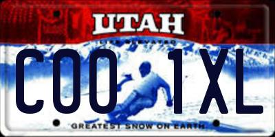 UT license plate C001XL