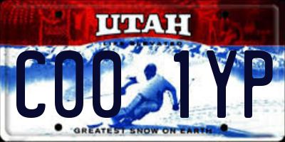 UT license plate C001YP