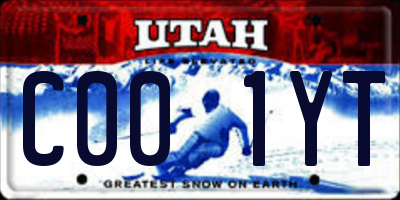 UT license plate C001YT