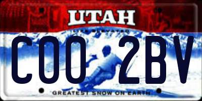 UT license plate C002BV